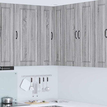 vidaXL Стенно ъглово шкафче PORTO Сив Сонома 57 x 57 x 100 см (885521)