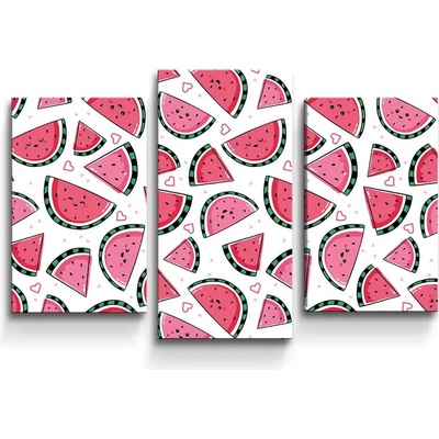 Sablio Obraz - 3-dílný Vodný melón - 75x50 cm