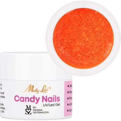 MollyLac Candy Nails Uv Led gel Light candy orange 5g