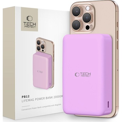 Tech-Protect PB12 Lifemag MagSafe 20000mAh lilac