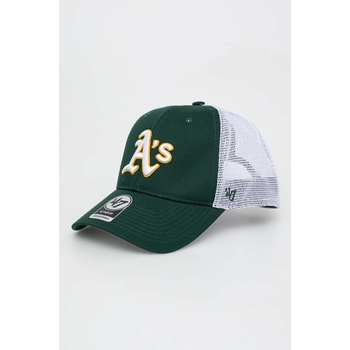 47 brand Шапка с козирка 47 brand MLB Oakland Athletics в зелено с апликация B-BRANS18CTP-DG (B.BRANS18CTP.DGA)