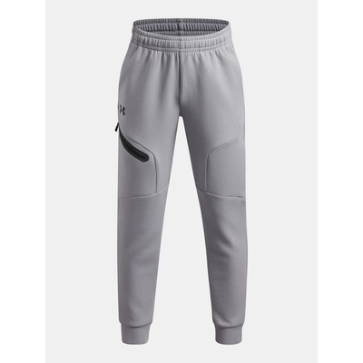 Under Armour Chlapčenské tepláky UA B Unstoppable Flc Jogger Šedá