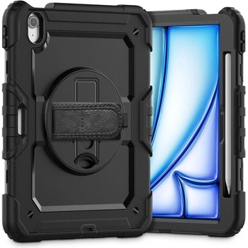 GKK Калъф с Дръжка за iPad Air 11 6-5-4th, Solid360 Case, Черен (5906302308736)