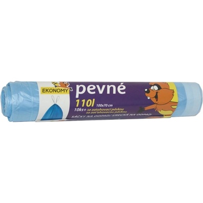 Vipor Ekonomy zatahovací HDPE 110 l 15 µm 10ks modré