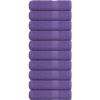 vidaXL Кърпи за баня 10 бр лилави 100x150 см 360 gsm 100% памук (136886)