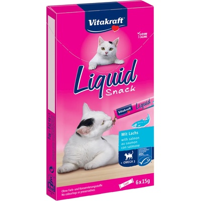 Vitakraft Vitakraft Cat Liquid Snack сьомга + омега 3 - 24 x 15 г
