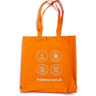 Príjemná plátená taška - oranžová