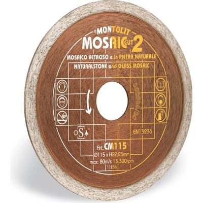Montolit Diamantový kotouč skleněná mozaika 125 mm CM 125