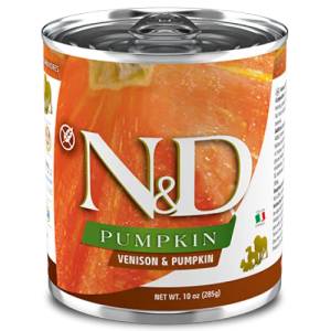 Farmina N&D Pumpkin Dog Venison & Pumpkin ADULT GRAIN FREE - консерва за пораснали кучета над 1 година, с еленско и тиква, БЕЗ ЗЪРНО, 285 гр Италия PND285016