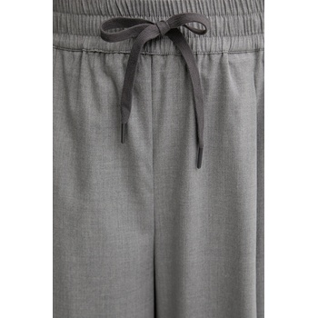 Samsoe Samsoe Панталон Samsoe Samsoe SARILA в сиво с широка каройка, с висока талия F25200049 (F25200049)