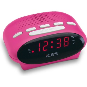 Lenco ICR-210 Pink - Радиобудилник с голям лесно читаем дисплей и PLL FM радио (081981) Будилник