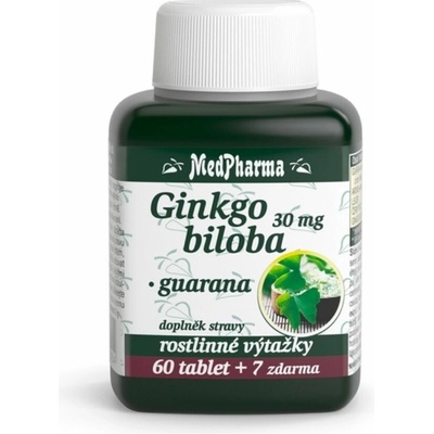 MedPharma Ginkgo biloba 30 mg + guarana 67 tabliet