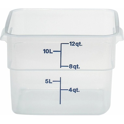 Cambro Transparentná polypropylénová nádoba na potraviny CamSquare, Cambro, 11,4 l, 11,4 L, Priehľadná, 256x310x(H)210mm