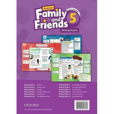 Family and Friends 5 American Second Edition Writing Posters - Simmons Naomi