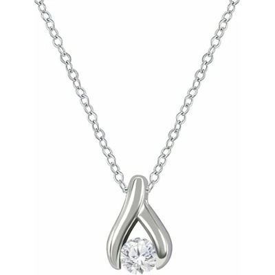 Eppi Minimalistický prívesok s lab grown diamantom Tressa P45266
