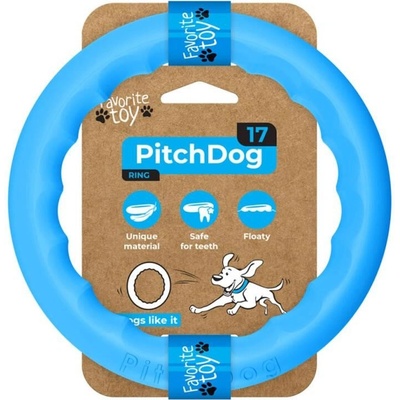 Waudog aportovací kroužek PitchDog 20 cm modrý
