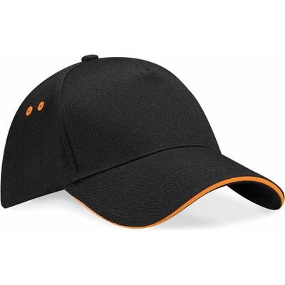 Beechfield B15C 5 panelová sandwich 53.015C black/orange