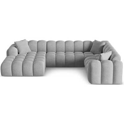 Cosmopolitan Design Светлосив шенилов ъглов диван (десен ъгъл/U форма) Treno - Cosmopolitan Design (COS_UR_214_F1_TRENO6)