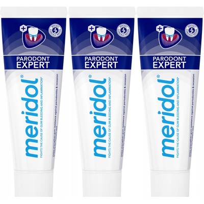 Meridol Paradont Expert zubná pasta proti krvácaniu ďasien a parodontitíde 3 x 75 ml