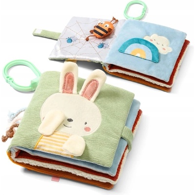 BabyOno senzorická knížka Králíček nature 14 x 14 cm – Sleviste.cz