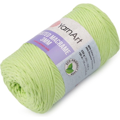 Prima-obchod Pletací příze Twisted Macrame 250 g rozčesávací, barva 7 (755) zelená sv.