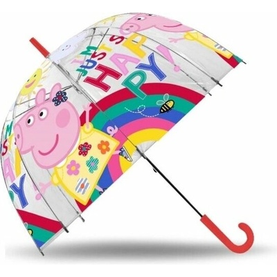 Euroswan dívčí deštník PEPPA PIG PP17081 transparentní/manuální PEPPA PIG