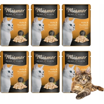 Miamor Feine Filets kuracie mäso tuniak 6 x 100 g