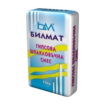 Image 1 of БИЛМАТ ШПАКЛОВЪЧНА СМЕС БИЛМАТ 15кг ГИПСОВА 16