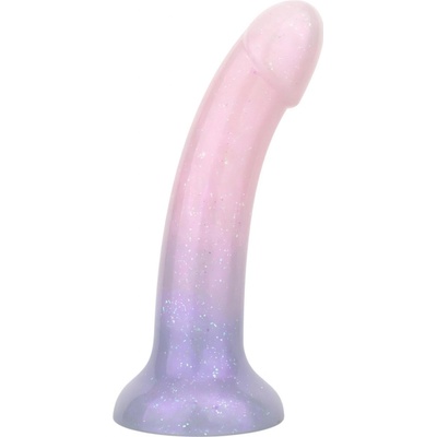 EasyToys Mermaid třpytivý dildo 19cm růžový