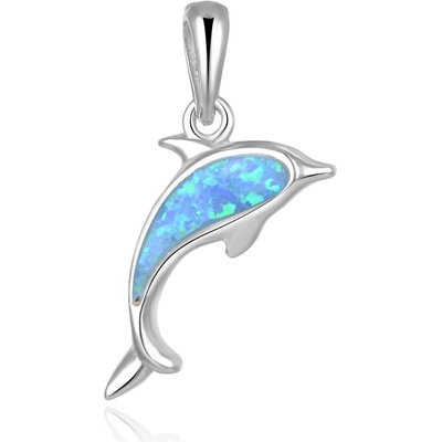 Beneto Hravý stříbrný přívěsek ve tvaru delfína AGH554L