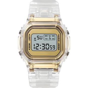 HARAHU Цифров Часовник Прозрачен - Златен kp21645 (tr-21645)