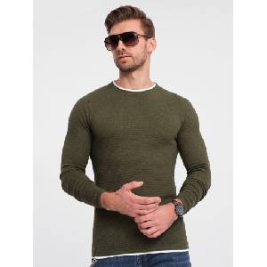 Ombre Clothing Хаки Мъжки пуловер Ombre Облекло Ombre Clothing | Zelen | МЪЖЕ | XXL