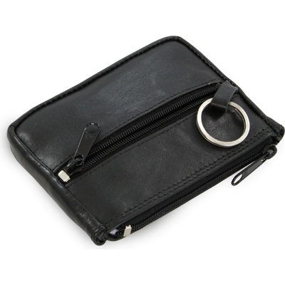 Černá kožená se dvěma zipovými a klopnovou kapsičkou 619 0373 60