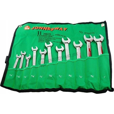 Jonnesway Kľúče očko vidlicové 11ks coľové 3/8"-1" W26411SA