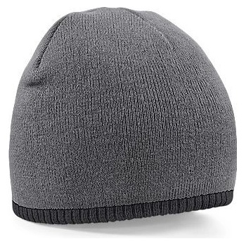 Beechfield dvoubarevná zimní čepice beanie šedá-černá