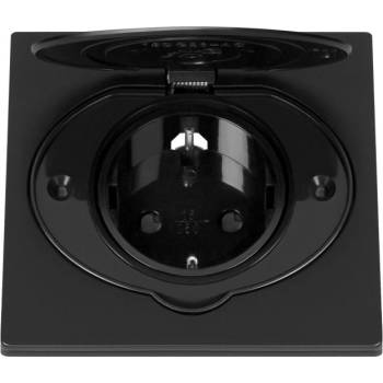 Image 1 of ORNO or-ae-1397(gs)/b - Контакт за вграждане, шуко, 16a, 3680w, 250v, ip44, черен (or-ae-1397(gs)/b)