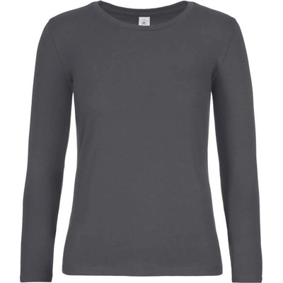 B&C Collection B&c 190 lsl / Дамска тениска с дълъг ръкав от плътен памук - тъмносива l (01008t67003)
