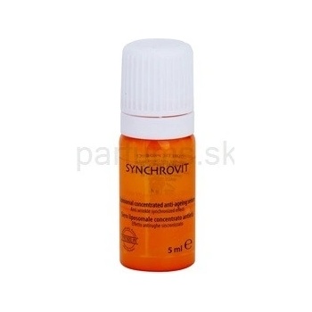 Synchroline Synchrovit C lipozomálne sérum proti starnutiu pleti 6 ks 10% Pure Vitamin C + SOD + Zinc; Anti Wrinkle Synchronized Effect 6 x 5 ml