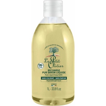 Le Petit Olivier náhradná náplň hypoalergénne tekuté mydlo bez parfumácie 1000 ml