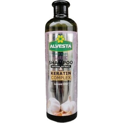 ALVESTA шампоан за коса, Keratin complex, Чесън, Против косопад за бърз растеж, 700мл