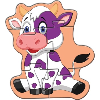 Image 1 of Jagu Образователен говорещ пъзел Jagu - Крава, 5 части (90-542)