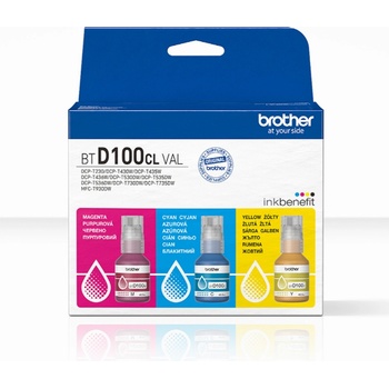 BROTHER BTD100CLVAL Brother Coloured Multipack Ink Bottles (BTD100CLVAL)