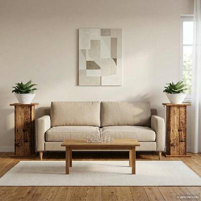 vidaXL Стойка за растения 2 бр. Старо дърво 30, 5 x 30 x 60, 5 см (899795)