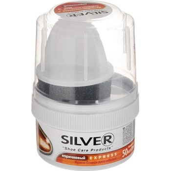 Silver samoleštiaci krém na obuv s aplikátorom hnedý 50ml