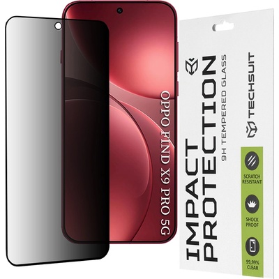 Techsuit Протектор - Дисплей Privacy - Oppo Find X9 Pro - Techsuit 111D Privacy Full Glue - Черен