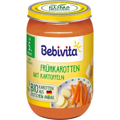 Bebivita Био Пюре Бейби моркови с картофи 190 гр. - 5+ месеца