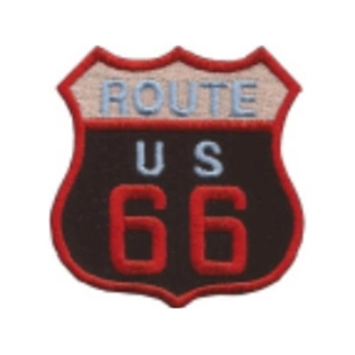 Nášivka US Route 66 - čierna