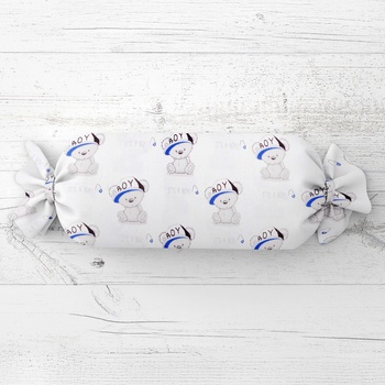 Biante Detský vankúš valec bonbon Sandra SA-206 Medvedík pre chlapcov 15x80