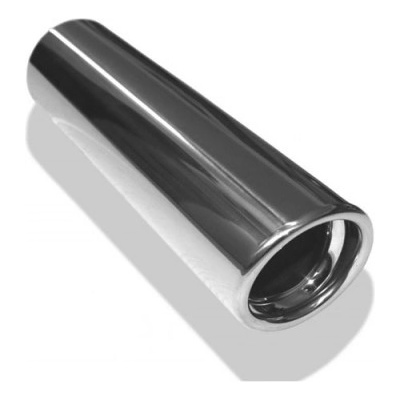 FOX Nerezová koncovka výfuku na zváranie / Typ 17 / okruhlá / zafalcovaná / zošikmená / v priemere 76 mm / Dĺžka 300 mm