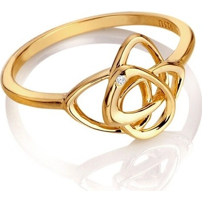 Hot Diamonds pozlátený prsteň s diamantom Golden Edit Hope DR230